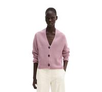 Cardigan MARC O'POLO "aus Heavy-Weight-Organic-Cotton", Damen, Gr. XS, mild rose, Obermaterial: 100% Baumwolle, unifarben, loose fit, V-Ausschnitt, normaler Saum, Strickjacken (77316922-XS) mild rose