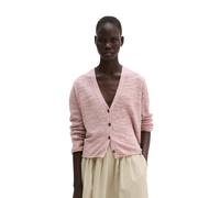 Cardigan MARC O'POLO "aus Leinen-Baumwolle-Mix", Damen, Gr. M, rosa (mild rose), Obermaterial: 52% Baumwolle, 48% Leinen, unifarben, loose fit, V-Ausschnitt, Strickjacken (98557217-M) mild rose