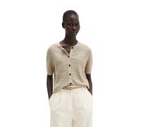 Cardigan MARC O'POLO "aus Leinen-Baumwolle-Mix", Damen, Gr. XL, beige (linen beige), Obermaterial: 52% Baumwolle, 48% Leinen, unifarben, regular fit, Rundhals, Strickjacken (79162933-XL) linen beige