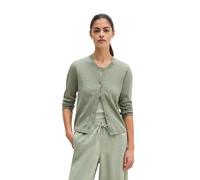 Cardigan MARC O'POLO "aus Organic Cotton-Leinen-Mix", Damen, Gr. M, fresh sage, Obermaterial: 90% Baumwolle, 10% Leinen, unifarben, regular fit, Rundhals, Strickjacken (24047656-M) fresh sage