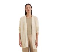 Cardigan MARC O'POLO "aus Organic Cotton-Mix", Damen, Gr. S, beige (m165), Obermaterial: 70% Baumwolle, 30% Polyester, unifarben, loose fit, V-Ausschnitt, Strickjacken (69820401-S) m165