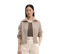 Cardigan MARC O'POLO "aus Organic Cotton-Mix", Damen, Gr. S, beige (natural), Obermaterial: 74% Baumwolle, 26% Polyester, unifarben, loose fit, Strickjacken (41809810-S) natural