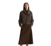 Cardigan MARC O'POLO "aus reiner Merinowolle", Damen, Gr. S, braun (burnt coffee), Obermaterial: 100% Schurwolle, unifarben, loose fit, Rundhals, Rippbündchen, Strickjacken (98037541-S) burnt coffee