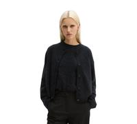 Cardigan MARC O'POLO "aus reiner Merinowolle", Damen, Gr. XL, schwarz (coal grau melange), Obermaterial: 100% Schurwolle, unifarben, loose fit, Rundhals, Rippbündchen, Strickjacken (55311168-XL) coal