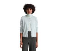 Cardigan MARC O'POLO "aus Schurwolle-Viskose-Mix", Damen, Gr. S, silbery blau, Obermaterial: 50% Schurwolle, 33% Viskose, 17% Polyamid, unifarben, slim fit, Rundhals, Rippbündchen, Strickjacken (52375