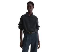 Cardigan MARC O'POLO "relaxed aus weichem Wolle-Mix", Damen, Gr. M, deep night blau, Strick, Obermaterial: 80% Schurwolle, 20% Polyamid, relaxed fit, Rippbündchen, Strickjacken (83860251-M) deep night