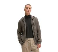 Cardigan MARC O'POLO "aus weichem Schurwoll-Mix", Herren, Gr. L, braun (wooden earth), Obermaterial: 55% Schurwolle, 24% Baumwolle, 21% Polyamid, unifarben, regular fit, Rippbündchen, Strickjacken (95
