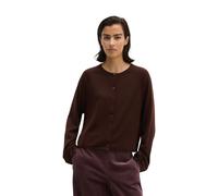 Cardigan MARC O'POLO "aus weicher Merinowolle", Damen, Gr. XS, schwarz cherry, Obermaterial: 97% Schurwolle, 3% Polyamid, unifarben, relaxed fit, Rundhals, Rippbündchen, Strickjacken (33485056-XS) sch