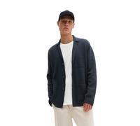 Cardigan MARC O'POLO "aus zertifizierter Bio-Baumwolle", Herren, Gr. XXL, blau (peppercorn grau), Obermaterial: 100% Baumwolle, unifarben, regular fit, normaler Saum, Strickjacken (52558448-XXL) peppe