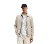 Cardigan MARC O'POLO "aus zertifizierter Bio-Baumwolle", Herren, Gr. XXL, grau silk, Obermaterial: 100% Baumwolle, unifarben, regular fit, Strickjacken (76229364-XXL) grau silk