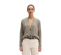Cardigan MARC O'POLO, Damen, Gr. M, stone taupe melange, Strick, Obermaterial: 100% Schurwolle, unifarben, oversize hüftbedeckend, V-Ausschnitt, Strickjacken, aus weicher Schurwolle, oversize (2312152