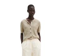 Cardigan MARC O'POLO, Damen, Gr. S, linen beige, Strick, Obermaterial: 52% Leinen, 48% Baumwolle, loose fit normal, Rundhals, Bündchen, Strickjacken, loose aus Leinen-Baumwolle-Mix (11990512-S) linen