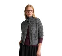 Cardigan MARC O'POLO DENIM "aus Baumwolle-Schurwolle-Viskose-Mix", Damen, Gr. XXS, grau (schwarz shadow melange), Obermaterial: 53% Schurwolle, 25% Baumwolle, 22% Viskose, unifarben, oversize, Rippbün