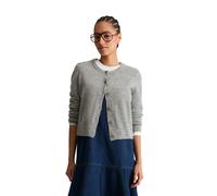 Cardigan MARC O'POLO DENIM "aus Bouclé-Garn", Damen, Gr. XXS, grau (stone melange), Obermaterial: 78% Schurwolle, 22% Polyamid, unifarben, regular fit, Rundhals, Rippbündchen, Strickjacken (26237901-X