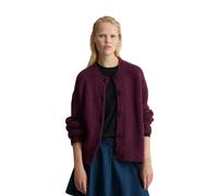 Marc O'Polo DENIM Regular Fit Strickjacke aus Schurwoll-Mix mit Alpaka-Anteil in Bordeaux, Größe M