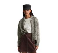 Cardigan MARC O'POLO DENIM "aus Schurwolle-Alpakawolle-Mix", Damen, Gr. XS, grau (medium beige), Obermaterial: 65% Schurwolle, 26% Polyamid, 9% Alpaka, unifarben, oversize, Rippbündchen, Strickjacken 