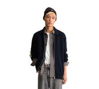 Cardigan MARC O'POLO DENIM "aus schwerem Bio-Baumwoll-Strick", Herren, Gr. S, blau (schwarz navy), Obermaterial: 100% Baumwolle, unifarben, relaxed fit, Rippbündchen, Strickjacken (63674037-S) schwarz