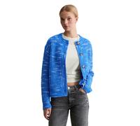 Cardigan MARC O'POLO DENIM "aus weichem Wolle-Mix", Damen, Gr. L, pale cobalt, Obermaterial: 55% Wolle, 45% Polyester, unifarben, Rundhals, Rippbündchen, Strickjacken (87168366-L) pale cobalt