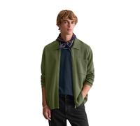 Cardigan MARC O'POLO DENIM "mit Reißverschluss und Polokragen", Damen, Gr. M, schwarz moss, Obermaterial: 67% Baumwolle, 29% Lyocell, 3% Polyamid, 1% Elasthan, unifarben, loose fit, Bündchen, Strickja