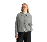 Cardigan MARC O'POLO DENIM "mit weicher Haptik", Damen, Gr. L, stone melange, Obermaterial: 100% Schurwolle, unifarben, regular fit, Rippbündchen, Strickjacken (44192829-L) stone melange