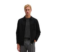 Cardigan MARC O'POLO "in kompakter Boiled Wool Optik", Herren, Gr. XXL, schwarz, Obermaterial: 88% Schurwolle, 12% Polyamid, unifarben, regular fit, Manschette, Strickjacken (29833855-XXL) schwarz