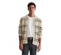 Marc O'Polo Cardigan Herren Regular Fit Baumwolle weiß gestreift, XL