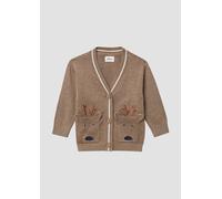 Cardigan mit aufgesetzten Taschen mit Rentier-Motiv 68 braun 2173806.86W0.68