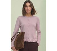 Cardigan mit Rundhals und Rüschendetails