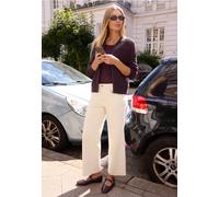 Cardigan STREET ONE STUDIO, Damen, Gr. 44, very berry, Web, 60% Baumwolle, 40% Polyacryl, unifarben, comfort fit normal, Rundhals, Rippbündchen, Strickjacken, Grobstrick (64636722-44) very berry