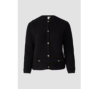 Cardigan mit Strukturmuster 52 schwarz 2177767.9999.52