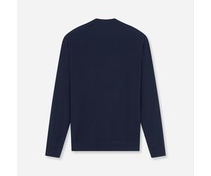 Cardigan OLYMP "Casual Strick", Herren, Gr. 3XL, marine, Feinstrick, Obermaterial: 100% Schurwolle, unifarben, normal, V-Ausschnitt, Strickbund, Strickjacken, aus weicher Merinowolle (92010542-XXXL) m