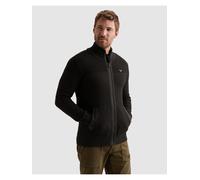 Cardigan PME LEGEND, Herren, Gr. M, schwarz (obsidian), Strick, Obermaterial: 100% Baumwolle, unifarben, regular fit hüftlang, Rundhals, Rippstrickbündchen, Strickjacken, mit markanter Struktur, Baumw