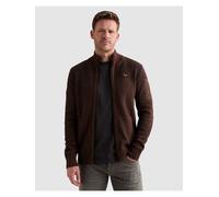 Cardigan PME LEGEND, Herren, Gr. XXL, braun (cappuccino), Strick, Obermaterial: 100% Baumwolle, unifarben, regular fit hüftlang, Rundhals, Rippstrickbündchen, Strickjacken, mit markanter Struktur, Bau