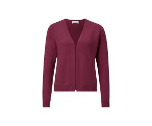 Cardigan RICHROYAL "2409 Cozy Card rec", Damen, Gr. M, ruby glow, Strick, Obermaterial: 43% Polyacryl, 39% Polyamid, 15% Alpaka, 3% Elasthan, normal, V-Ausschnitt, Strickjacken (55582969-M) ruby glow