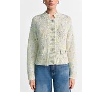 Cardigan RICHROYAL, Damen, Gr. L, urban lime, Strick, Obermaterial: 35% Schurwolle, 35% Polyacryl, 16% Polyamid, 12% Polyester, 2% metallisierte Fasern, gerade normal, Rundhals, Rippbündchen, Strickja