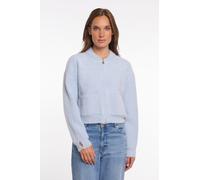 Cardigan RINO & PELLE "BENTO", Damen, Gr. L (40), light blau, Web, Obermaterial: 69% Polyamid, 23% Polyester, 8% Viskose, unifarben, bequem hüftlang, Rundhals, 1-Knopf-Manschette, Strickjacken, Wollja