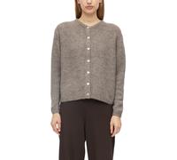 Cardigan S.OLIVER, Damen, Gr. 36, braun (taupe), Strick, Obermaterial: 60% Polyacryl, 22% Polyester, 10% Alpaka, 8% Polyamid, unifarben, bequem hüftbedeckend, Rundhals, Bündchen, Strickjacken, Strickj