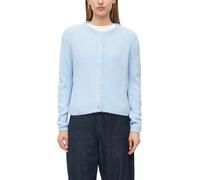 Cardigan S.OLIVER, Damen, Gr. 40, blau (blau haze), Strick, Obermaterial: 60% Polyacryl, 22% Polyester, 10% Alpaka, 8% Polyamid, unifarben, bequem hüftbedeckend, Rundhals, Bündchen, Strickjacken, mit