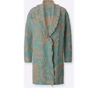 Cardigan salbei-beige-gemustert 40