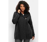 Cardigan SHEEGO BY JOE BROWNS, Damen, Gr. 56/58, grau (anthrazit), 80% Polyacryl, 20% Polyester, unifarben, Strickjacken (10339753-56) anthrazit