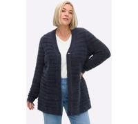 Cardigan SHEEGO, Damen, Gr. 56/58, blau (tiefblau), 70% Polyamid, 30% Polyacryl, unifarben, Strickjacken (96083266-56) tiefblau