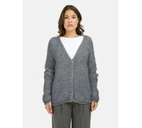 Smith & Soul - Hairy Raglan V-neck Cardigan dark grey - Gr. - XS