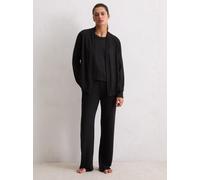 Cardigan MARC O'POLO "Soft Knit", Damen, Gr. XS, schwarz, Strick, Obermaterial: 95% Modal, 5% Elasthan, bequem hüftlang, ohne Ausschnitt, Strickjacken, Langarm, ohne Verschluß, Feinstrick (75607928-XS