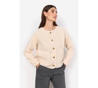 Cardigan SOYACONCEPT "SC-ONYX 2" Gr. XL, beige (1620 cream), Damen, Obermaterial: 100% Polyester, unifarben, Strickjacken (46016938-XL) 1620 cream