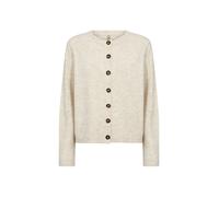 Cardigan SOYACONCEPT "Soya Concept Cardigan SC_ORLEAN", Damen, Gr. M, 91620 cream melange, Obermaterial: 74% Polyacryl, 24% Polyester, 2% Elasthan, Strickjacken (84922269-M) 91620 cream melange