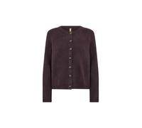 Cardigan SOYACONCEPT "Soya Concept Cardigan SC_ORLEAN", Damen, Gr. S, 95120 plum perfect melange, Obermaterial: 74% Polyacryl, 24% Polyester, 2% Elasthan, Strickjacken Cardigan (14879514-S)