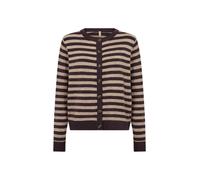 Cardigan SOYACONCEPT "Soya Concept Cardigan SC-ORLEAN", Damen, Gr. S, 95120c plum perfect mel, Obermaterial: 74% Polyacryl, 24% Polyester, 2% Elasthan, Strickjacken (48865024-S) 95120c plum perfect me