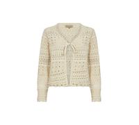 Cardigan SOYACONCEPT "Soya Concept Cardigan SC-PERRY 6", Damen, Gr. XS, 1620 cream, Obermaterial: 50% Baumwolle, 50% Polyacryl, Strickjacken Cardigan (24102563-XS)