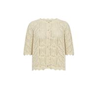 Cardigan SOYACONCEPT "Soya Concept Cardigan SC-PERRY 9", Damen, Gr. XL, 1620 cream, Obermaterial: 50% Baumwolle, 50% Polyacryl, Strickjacken Cardigan (72755607-XL)