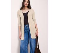 Cardigan STREET ONE, Herren, Gr. 34, clay sand, Stoff, 91% Viskose, 9% Elasthan, unifarben, normal ca. Mitte Oberschenkel, ohne Ausschnitt, abgesteppt, Strickjacken, aus softer Viskose (34766801-34) c